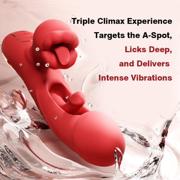 2 Fiery Lips Mini Thrusting & Vibrating Wand – Heated & App-Controlled W07