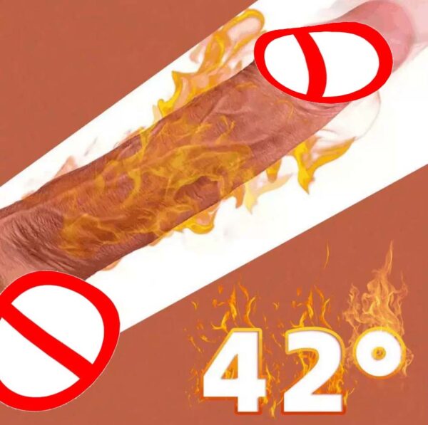 Automatic Telescopic Silicone Dildo – Heated & Vibrating WD09