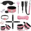Leather Bondage Set — 12-Piece Restraint Kit for Couples CB02