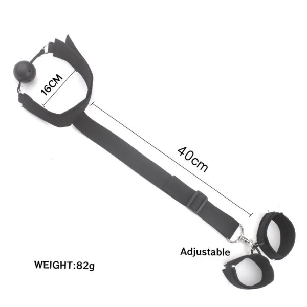 Nylon Arm-Binder & Gag Bondage Set — Adjustable BDSM Restraints CB04