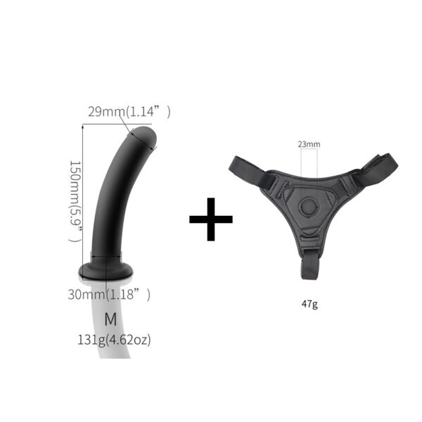 Adjustable Strap-On Harness with Realistic Dildo – For Women, Les Couples & Gay Play CS01