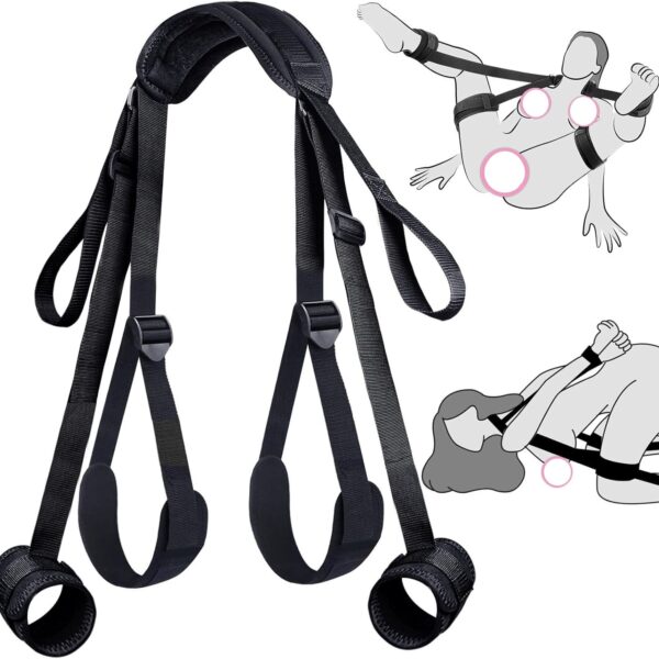 Position Restraint Straps with Handles — Adjustable Bondage Set for Couples