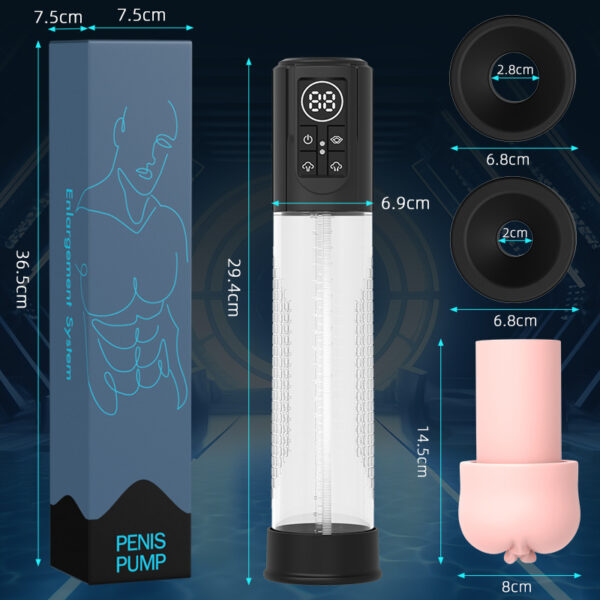 Male Enlargement & Sensitivity Trainer – Vacuum Suction Stroker with LED Display MR01