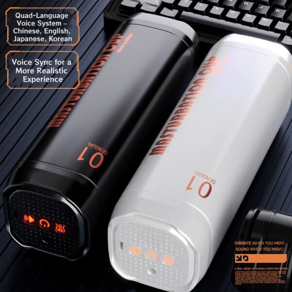 Auto-Thrusting Heated Male Masturbator – Powerful Telescopic Stroker MM04