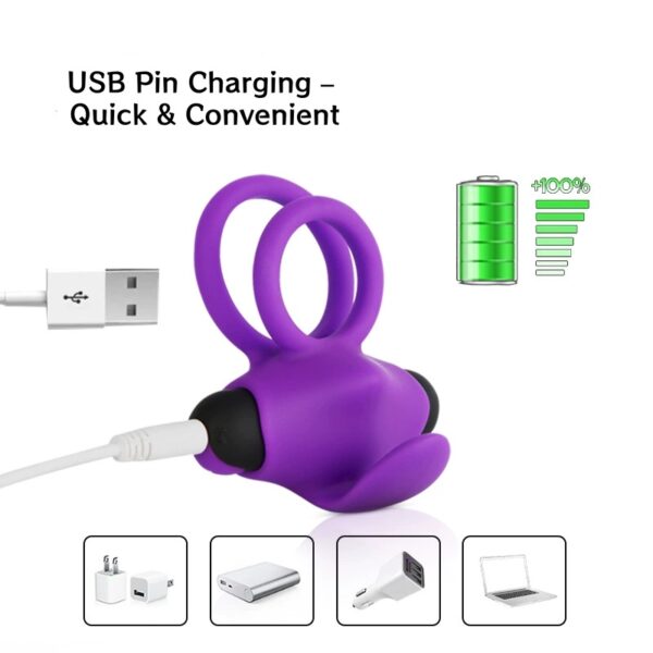 Remote-Controlled Dual Ring – Strong Vibes & Lasting Lock CR07