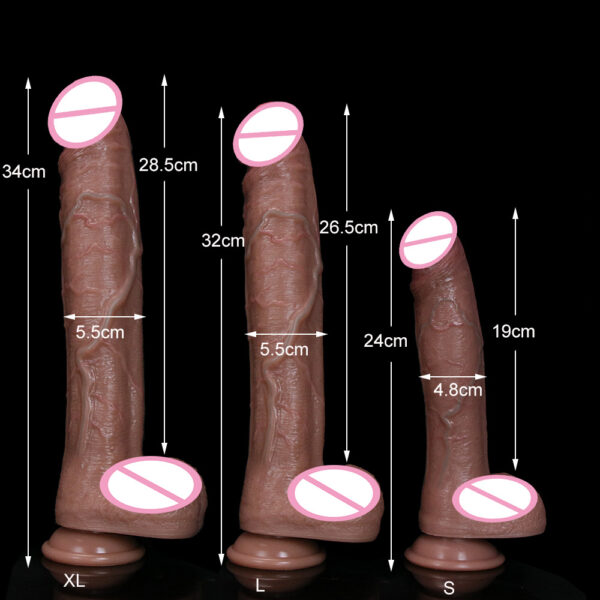 Thick & Long Realistic Dildo – Dual-Use Pleasure Toy for Deep Anal and Vaginal Fun WD04