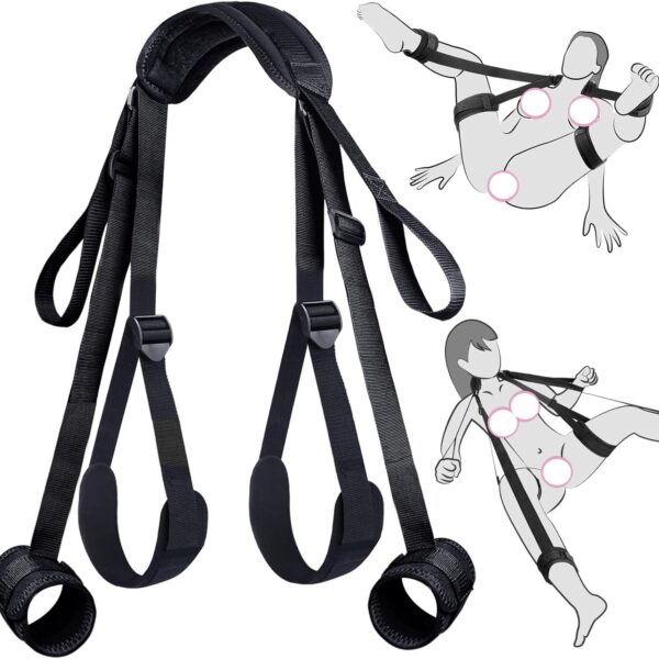 Position Restraint Straps with Handles — Adjustable Bondage Set for Couples