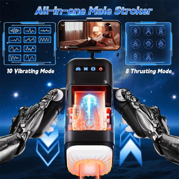 O1CN01QkLRqg1M5Sr8IhmbB_!!2214193061383-0-cib Automatic Thrusting & Warming Male Stroker – Powerful Vibrating Penis Masturbator MM03