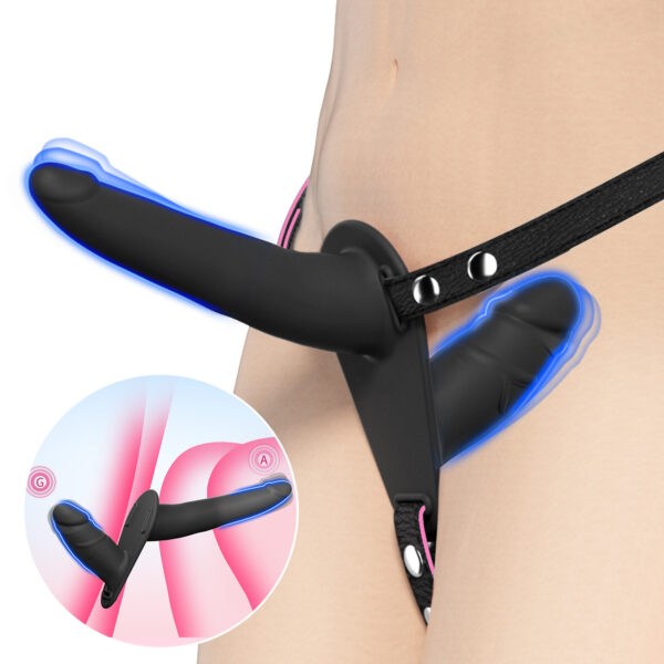 Adjustable Strap-On Set with Dual Silicone Dildos – Unisex for Couples & Lesbian Play CS03