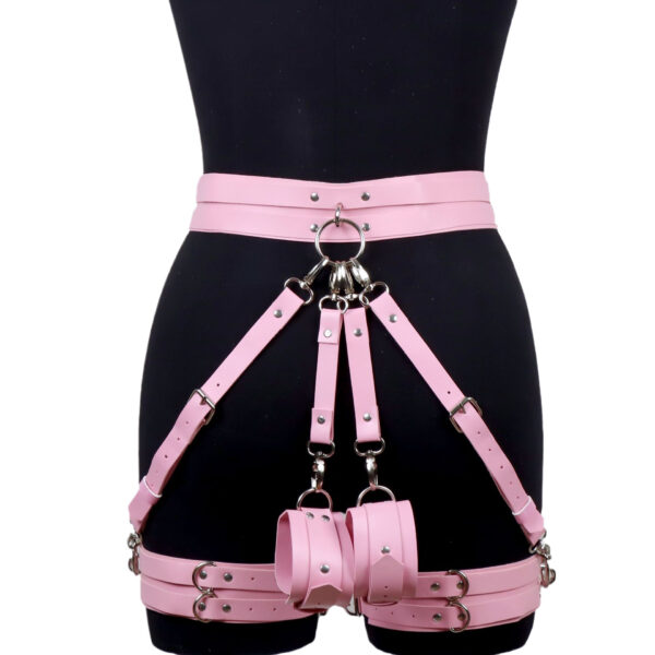 Leather Thigh Restraints — Adjustable BDSM Play Gear CB09