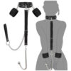 BDSM Restraint Set — Adjustable Collar, Handcuffs & Anal Hook CB08