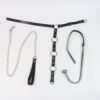 BDSM Restraint Set — Adjustable Collar, Handcuffs & Anal Hook CB08