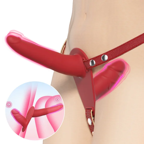 Adjustable Strap-On Set with Dual Silicone Dildos – Unisex for Couples & Lesbian Play CS03