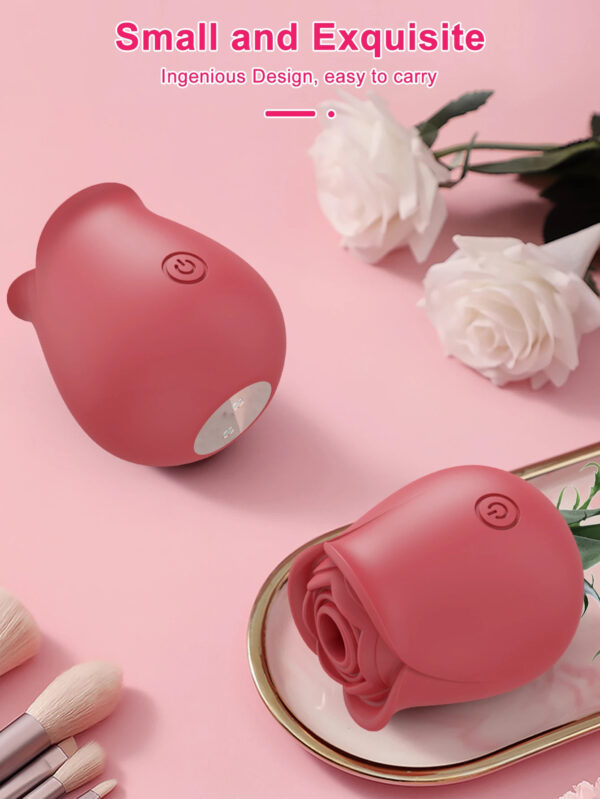 Rose Blossom Vibrator – Suction & Vibration Clitoral Massager WB02
