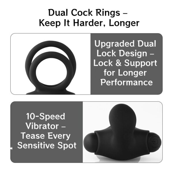 Remote-Controlled Dual Ring – Strong Vibes & Lasting Lock CR07