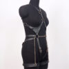 Leather Cut-Out Bondage Outfit — Stylish Fetish Wear for Women CB12
