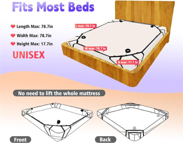 Bed Bondage Spider Web — Adjustable Restraints for Hands & Feet CB07