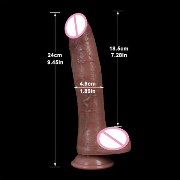 Thick & Long Realistic Dildo – Dual-Use Pleasure Toy for Deep Anal and Vaginal Fun WD04