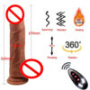 Automatic Telescopic Silicone Dildo – Heated & Vibrating WD09