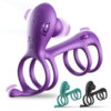 Double Ring Vibrating Penis Ring – Delay & Pleasure for Men CR11