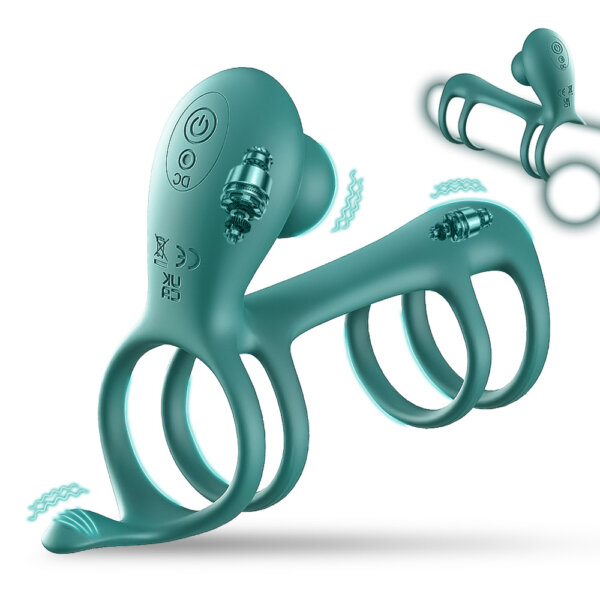 Double Ring Vibrating Penis Ring – Delay & Pleasure for Men CR11