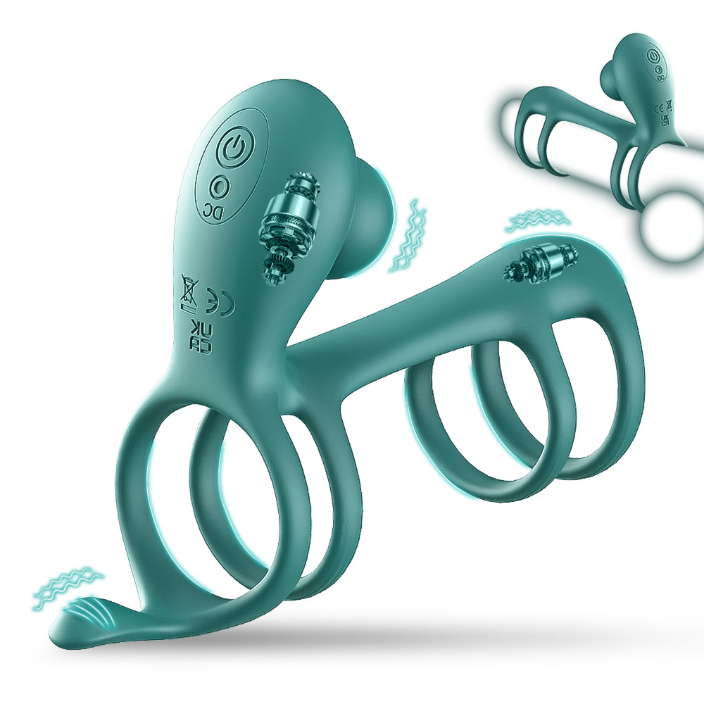 Double Ring Vibrating Penis Ring – Delay & Pleasure for Men CR11