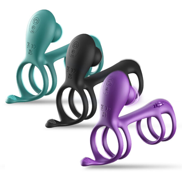 Double Ring Vibrating Penis Ring – Delay & Pleasure for Men CR11